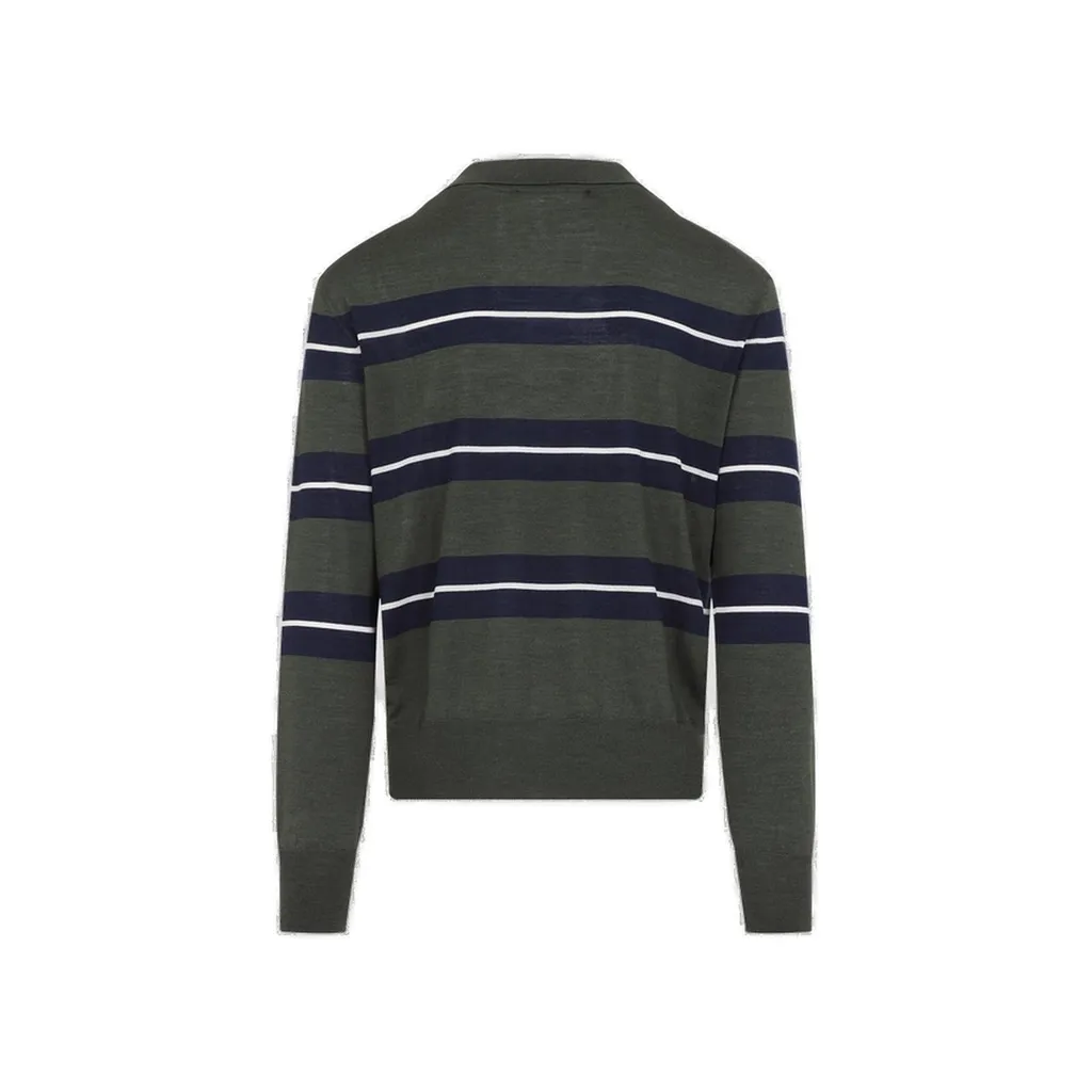 Striped Long-Sleeved Polo