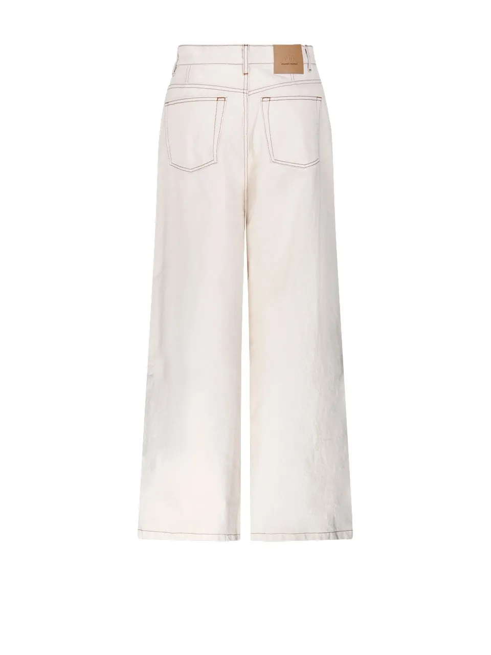 Logo Patch Wide Leg Jeans