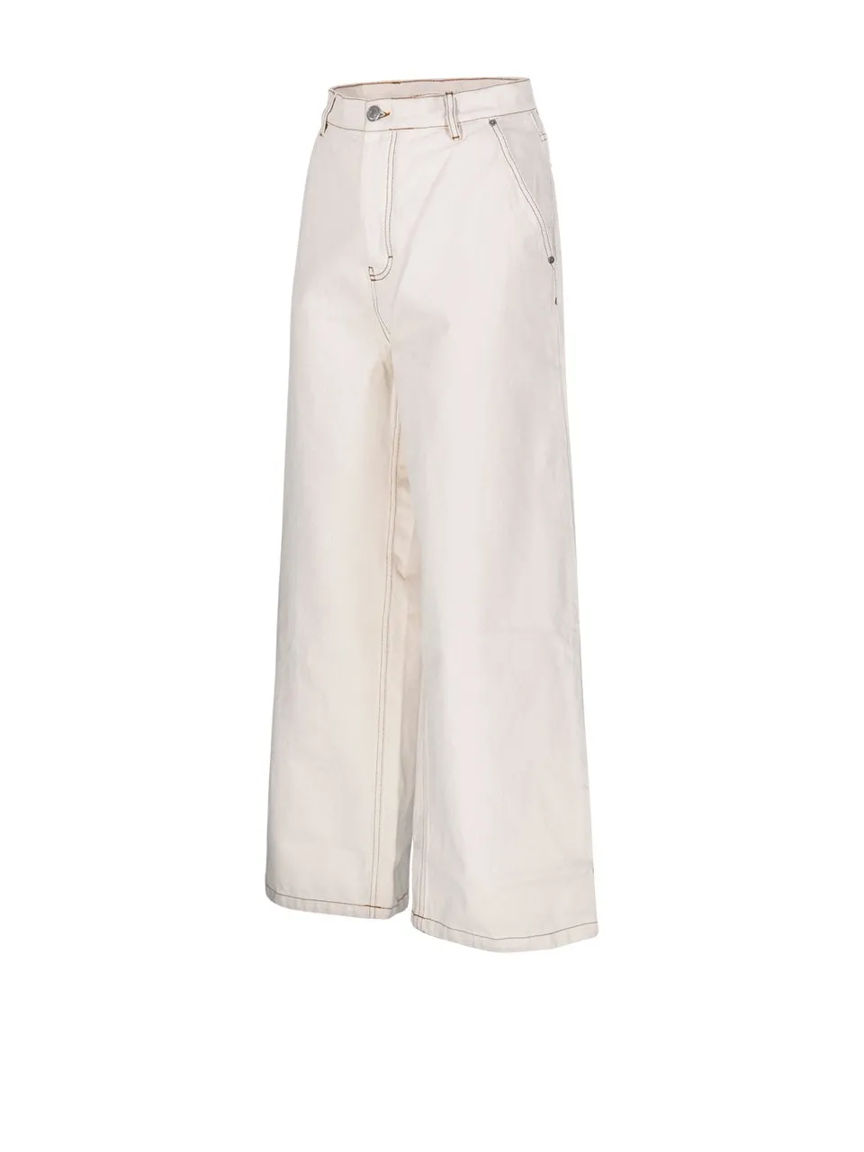 Logo Patch Wide Leg Jeans