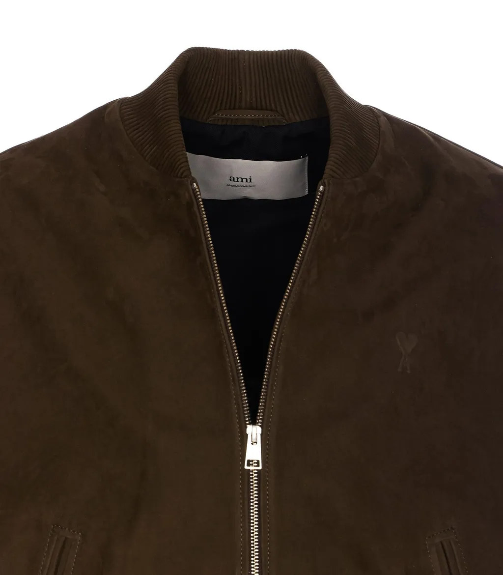 Logo Embroidered Zipped Jacket