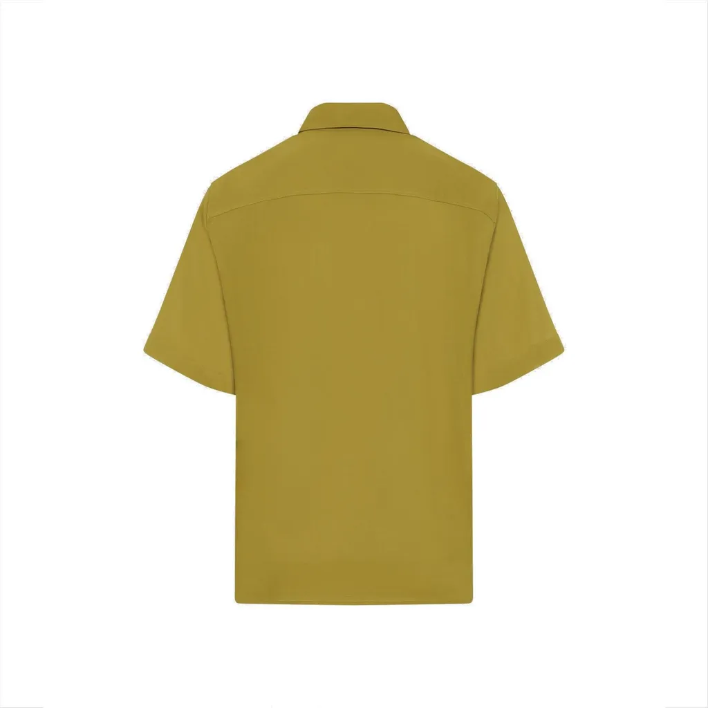 Short Sleeved Straight Hem Shirt
