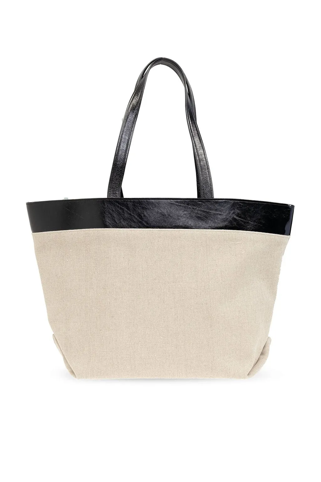 Logo Plaque Open Top Tote Bag