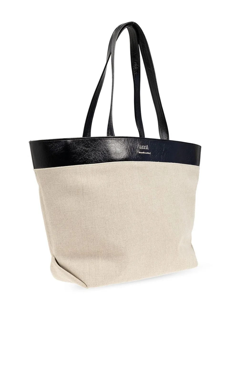 Logo Plaque Open Top Tote Bag