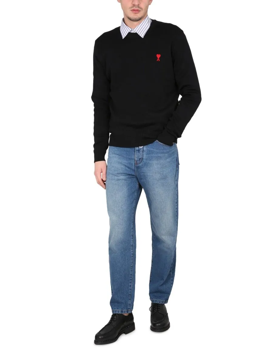 Logo Patch Tapered-Leg Jeans