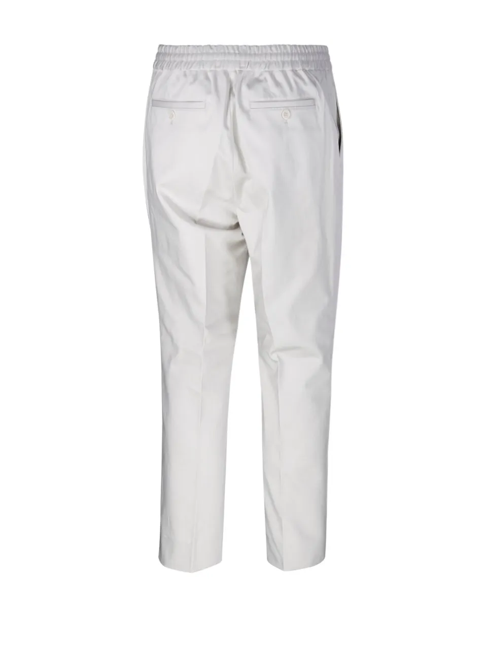 Elastic Waist Straight Leg Trousers
