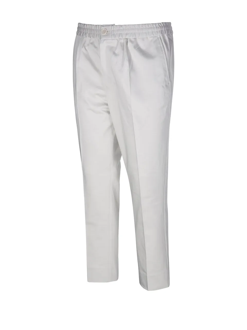 Elastic Waist Straight Leg Trousers