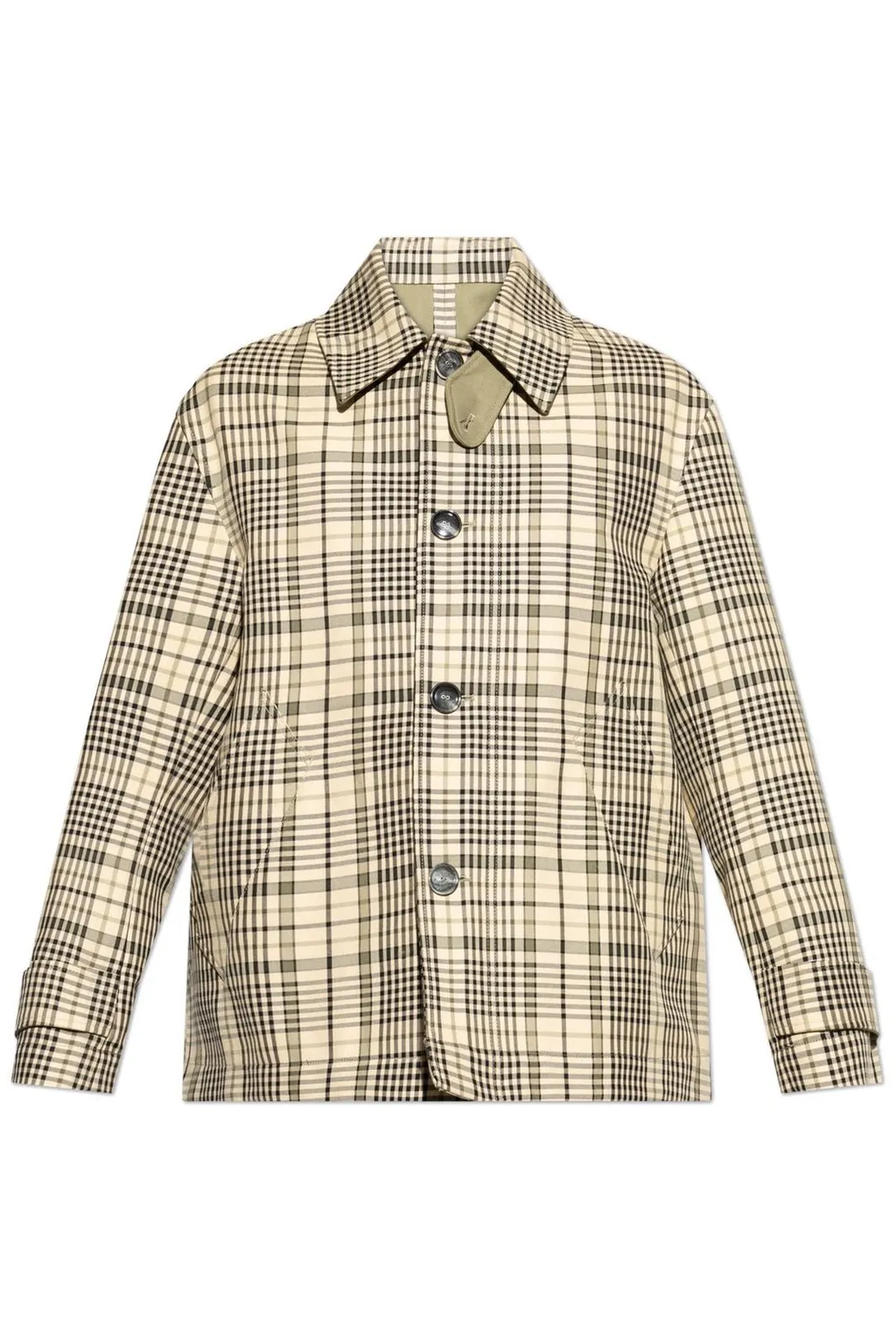 Checked Button-Up Jacket