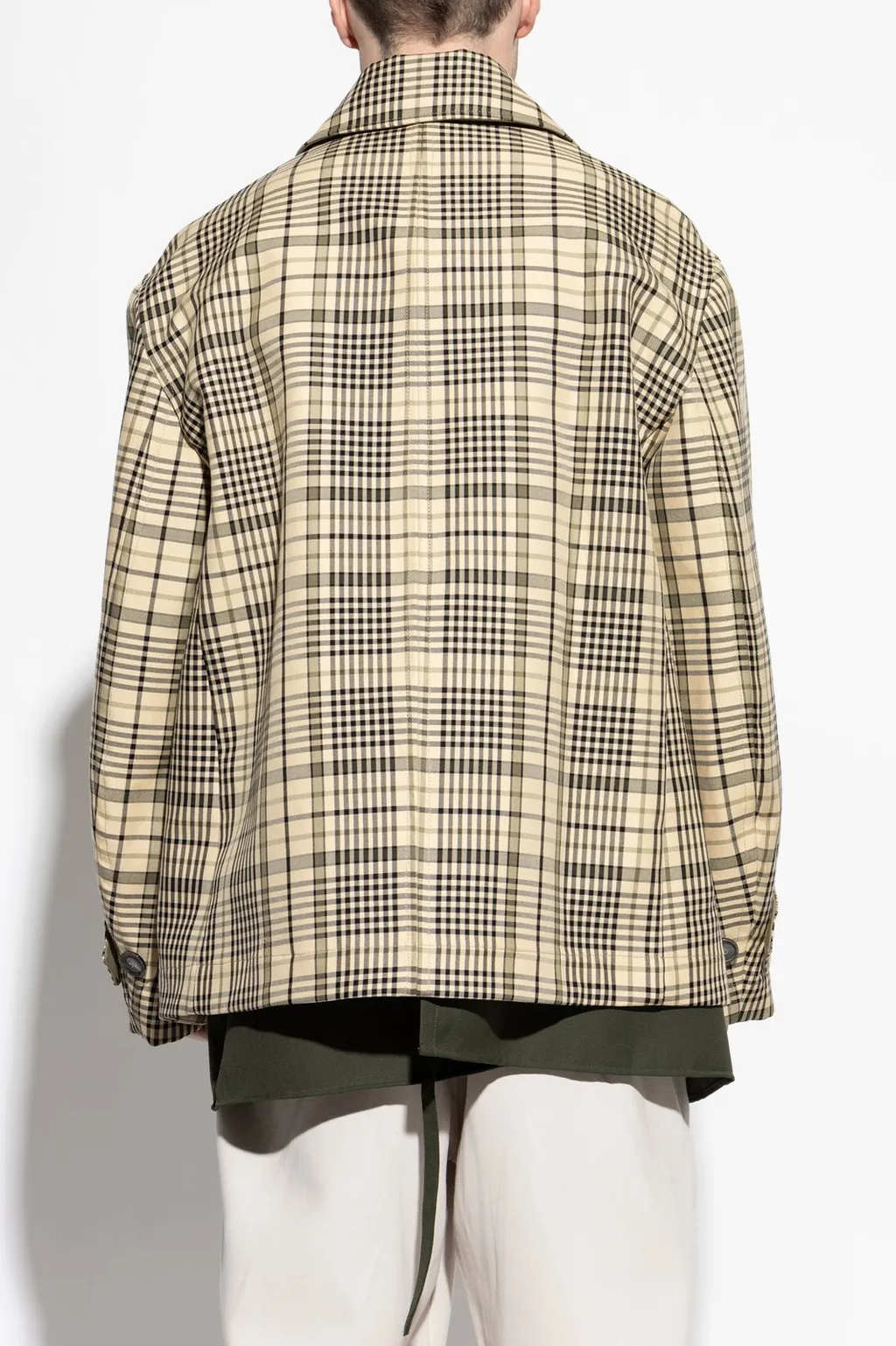 Checked Button-Up Jacket