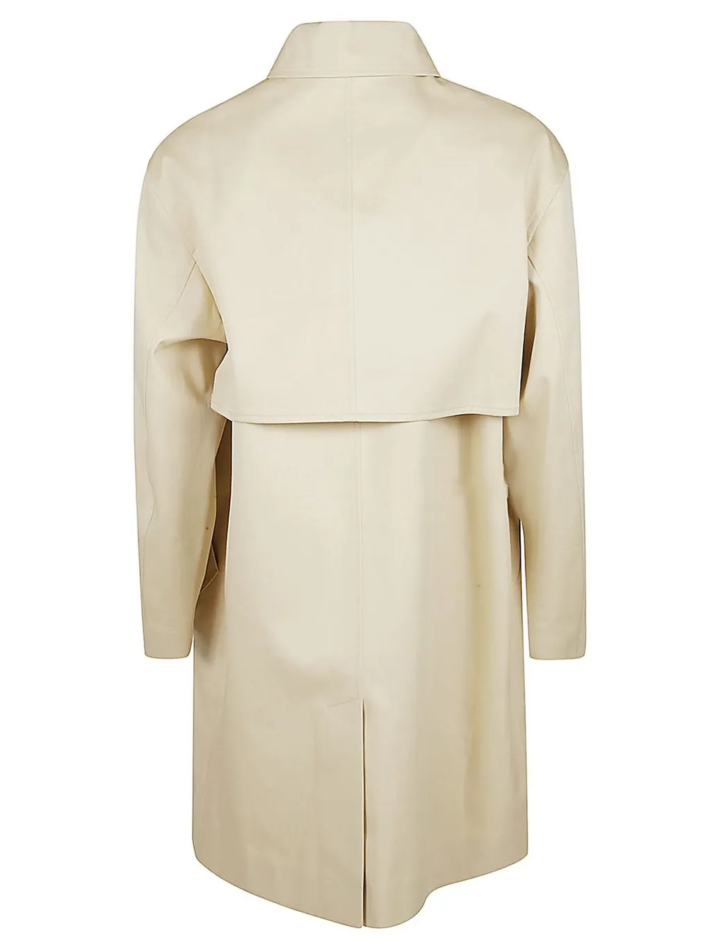 Rear Slit Long Sleeved Snapped Coat