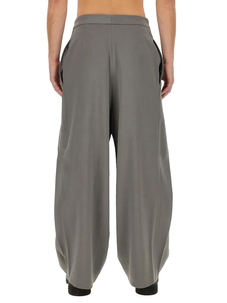 Wide-Leg Belted Trousers