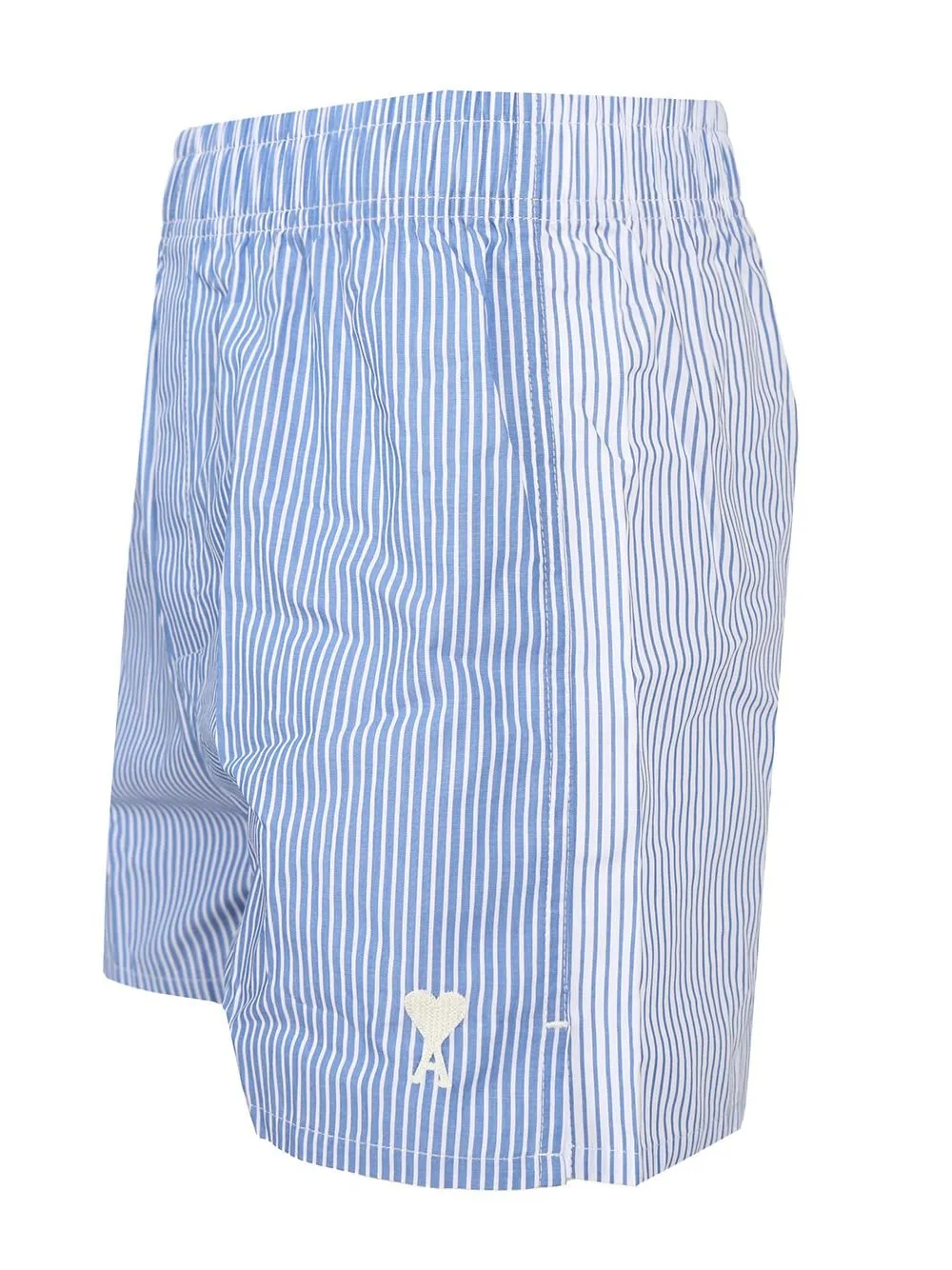 Logo Embroidered Striped Boxer