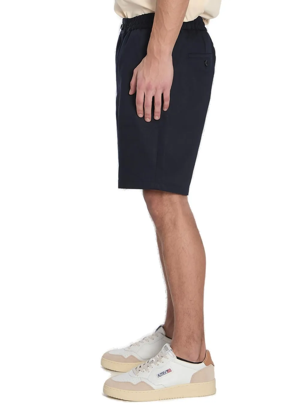 Elastic Waist Bermuda Shorts