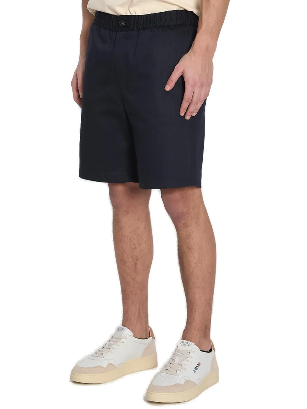Elastic Waist Bermuda Shorts