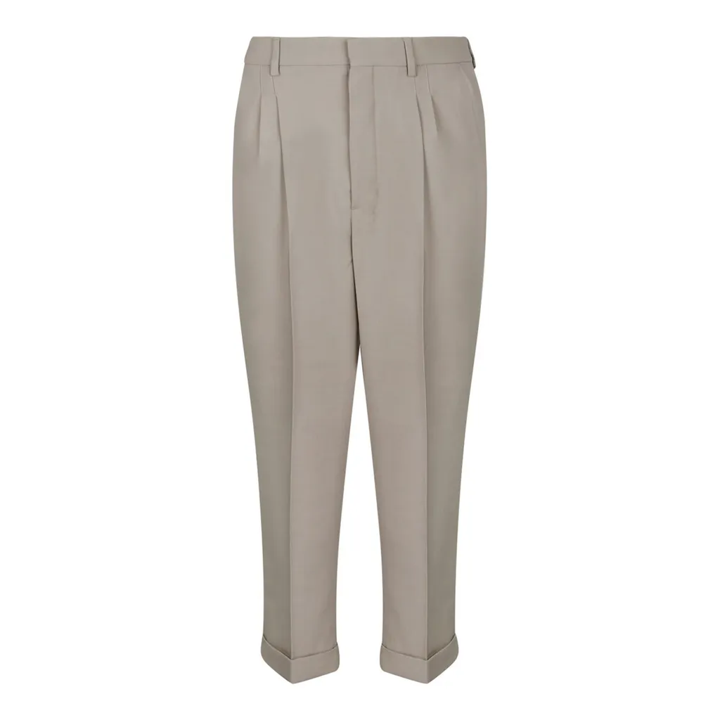 Pleat Detailed Tapered Trousers