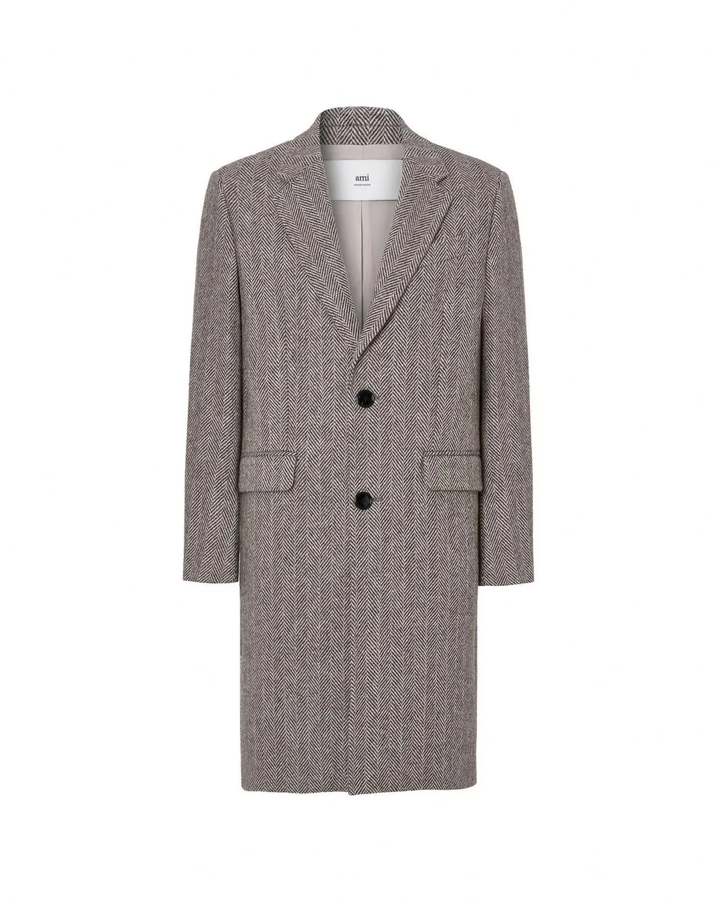 Herringbone Button-Up Coat