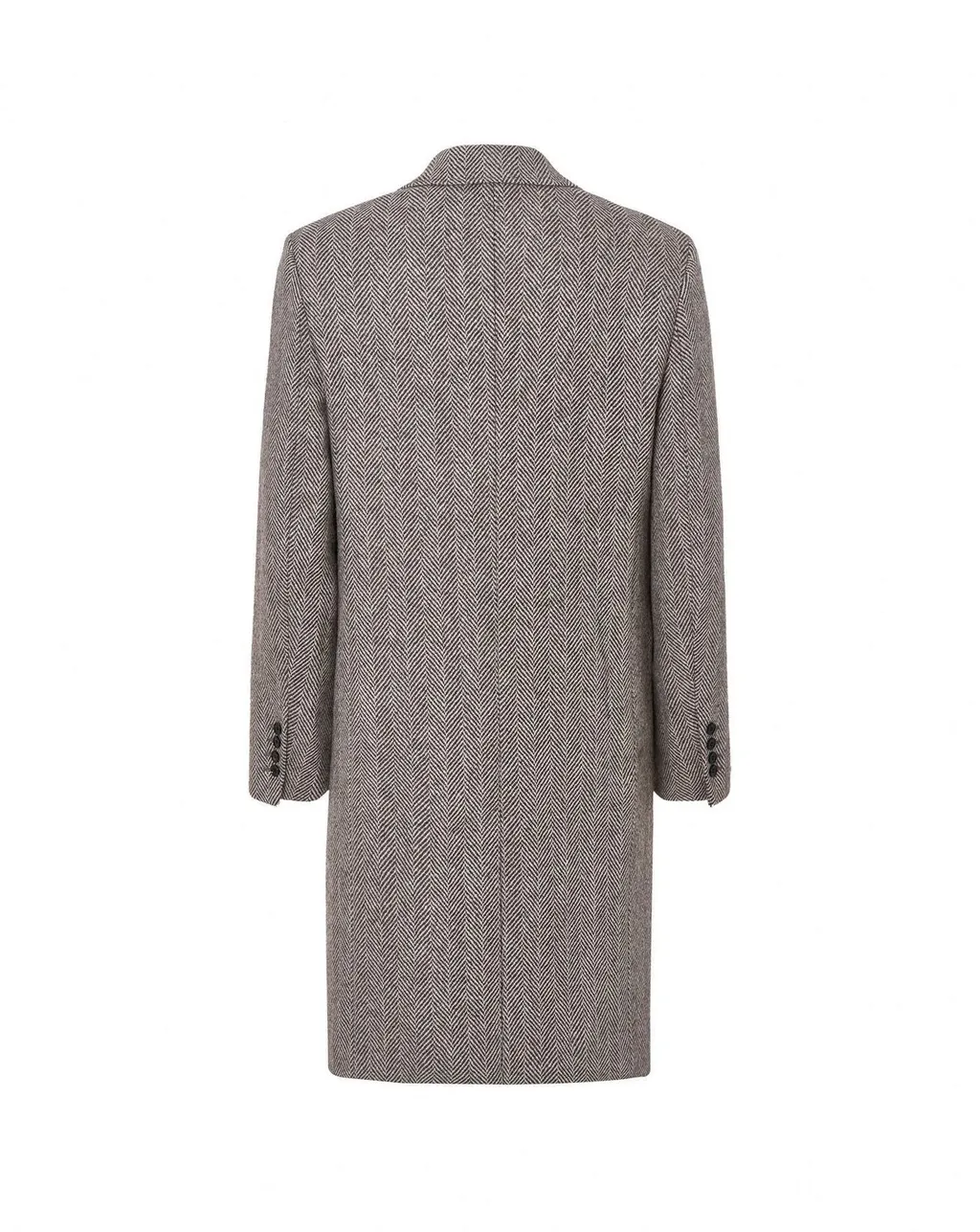 Herringbone Button-Up Coat