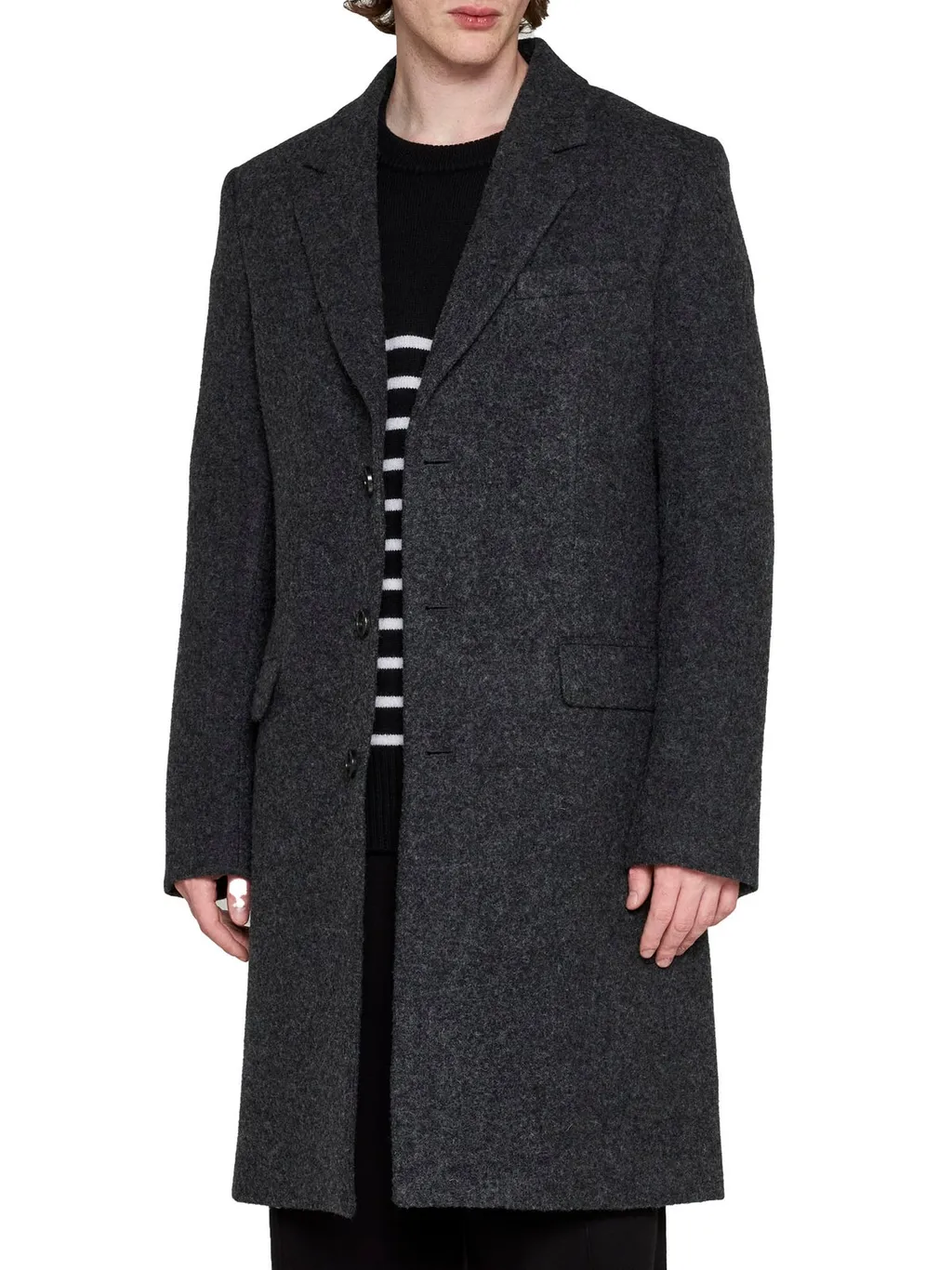 Single-Breasted Midi Coat