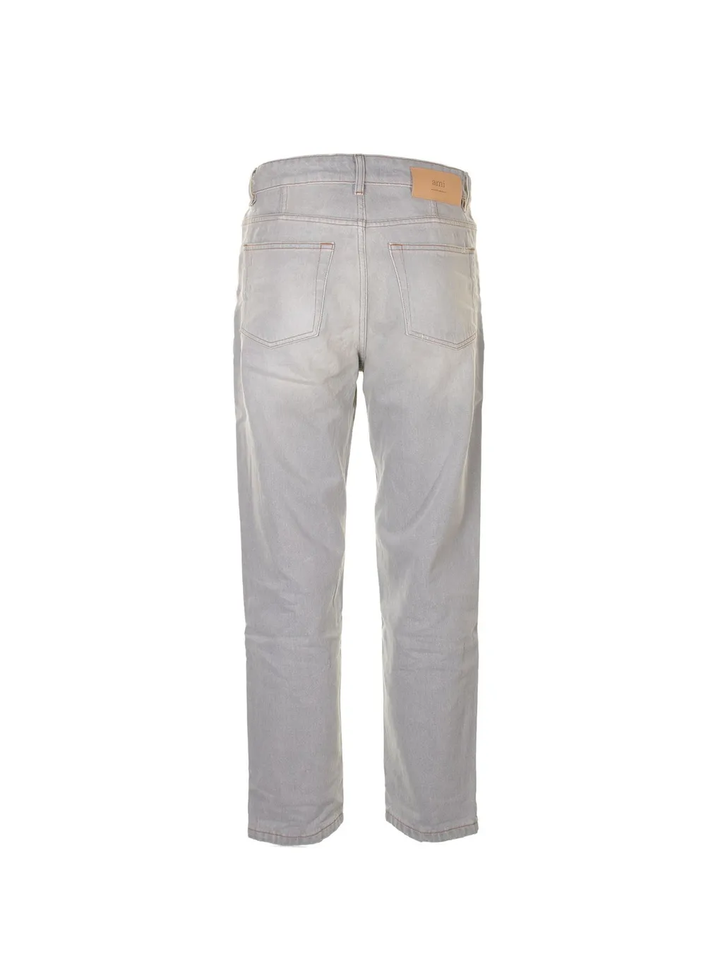 Distressed Straight-Leg Jeans
