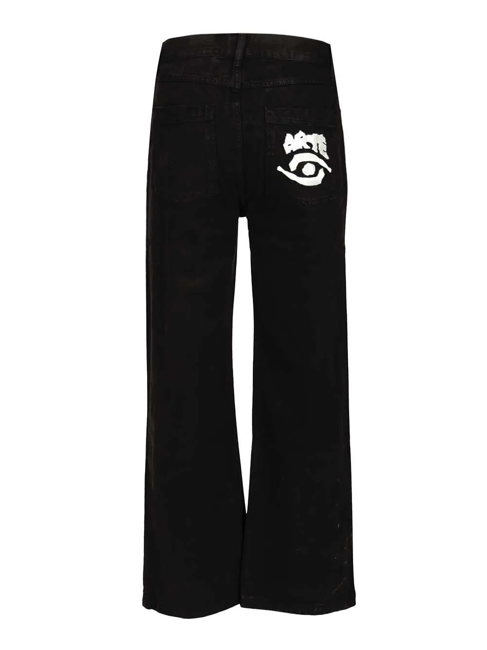Embroidered Tapered Jeans