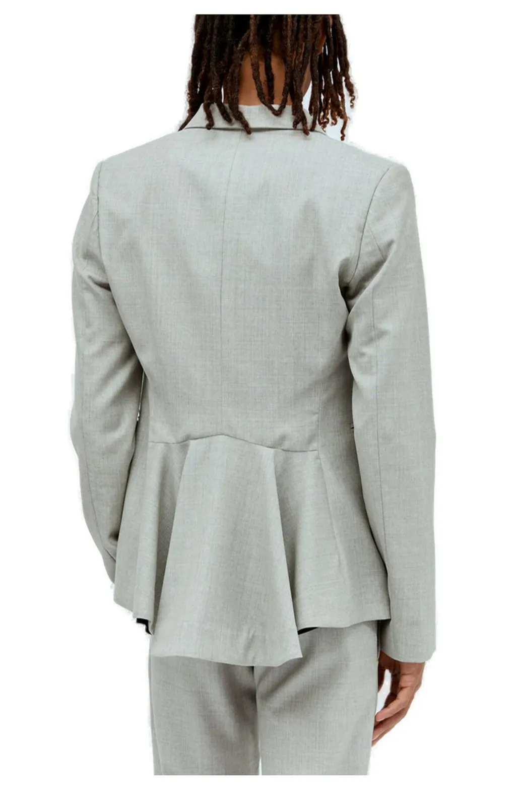 Peplum Cut Away Single Breasted Blazer