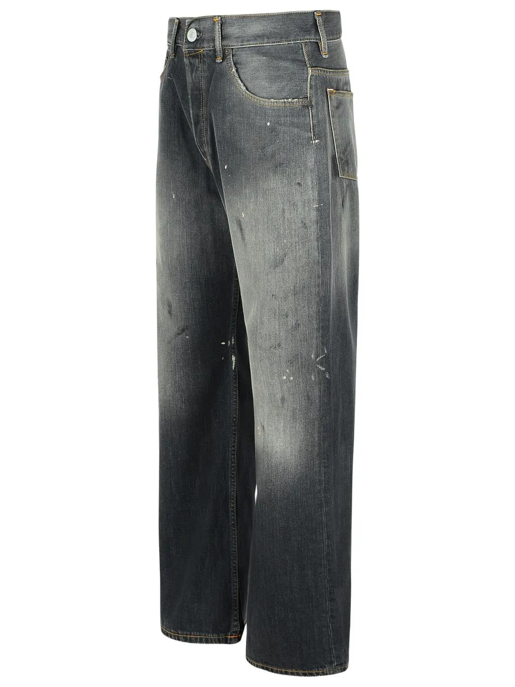 Loose-Fit Distressed Jeans