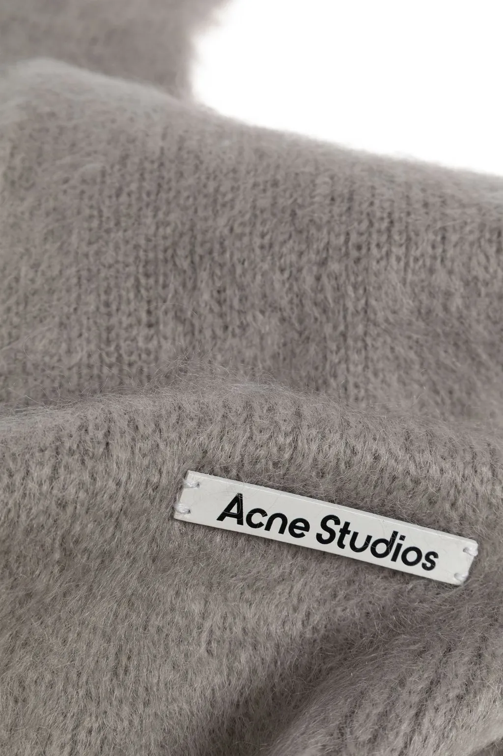 Logo Patch Hooded Fringed Scarf