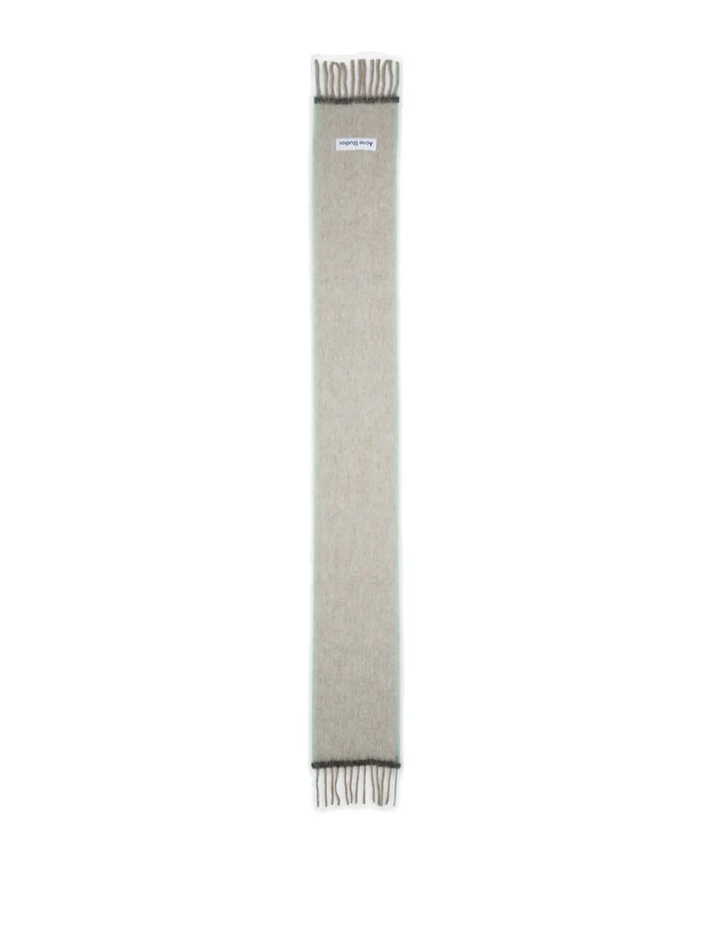Logo Patch Fringed-Edge Scarf