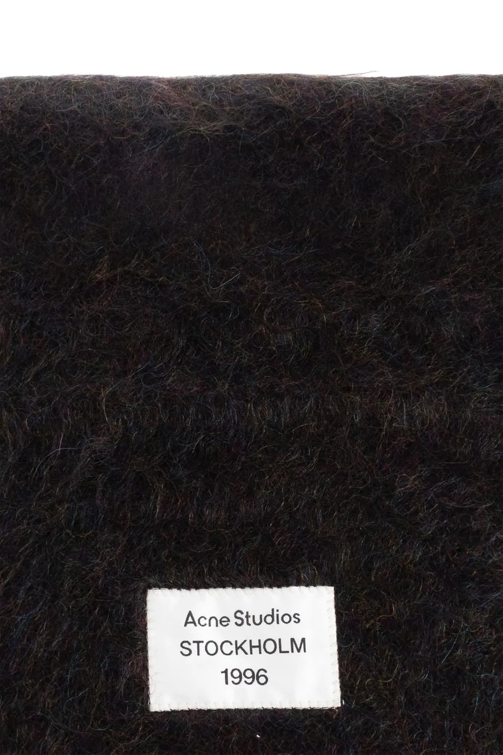 Logo Patch Fringed-Edge Scarf