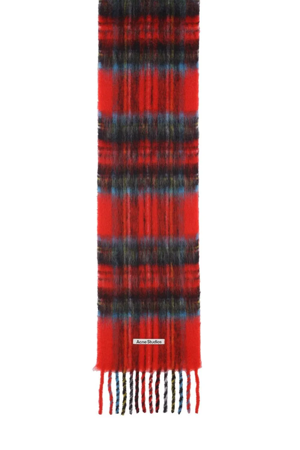 Checked Fringed Scarf