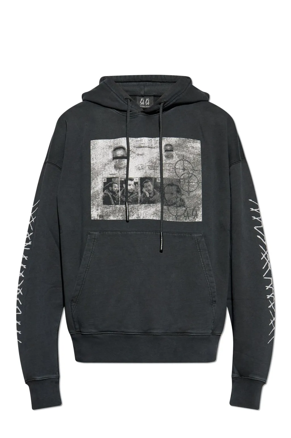 Graphic Printed Drawstring Hoodie