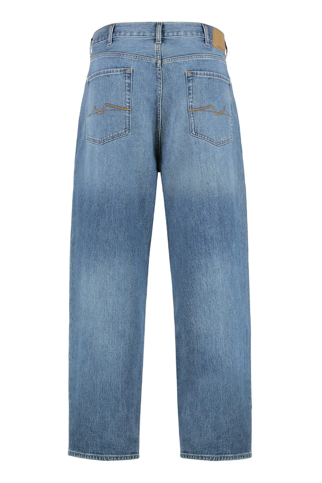 Mid-Rise Straight-Leg Jeans