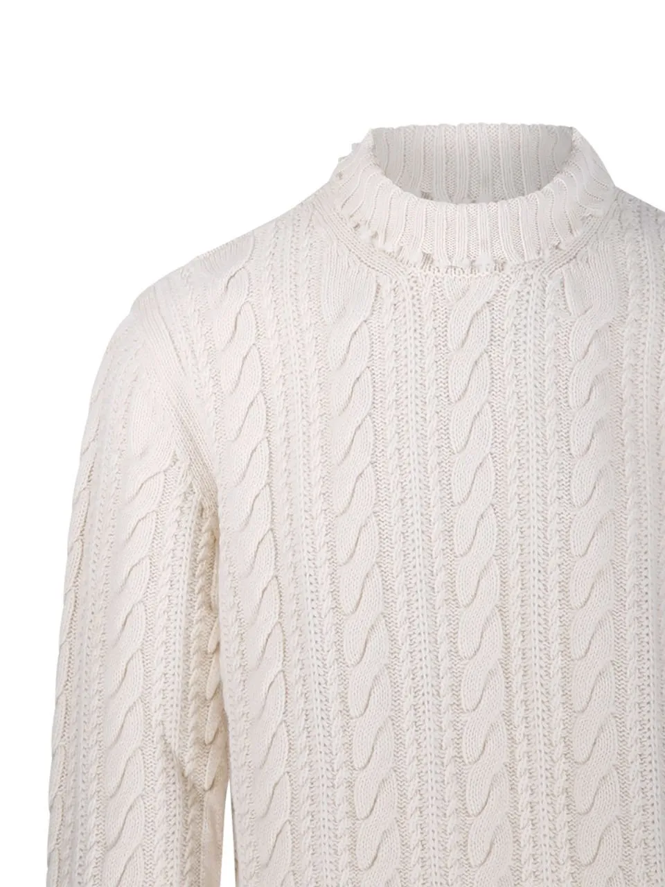 Cable-Knit Turtleneck Sweater