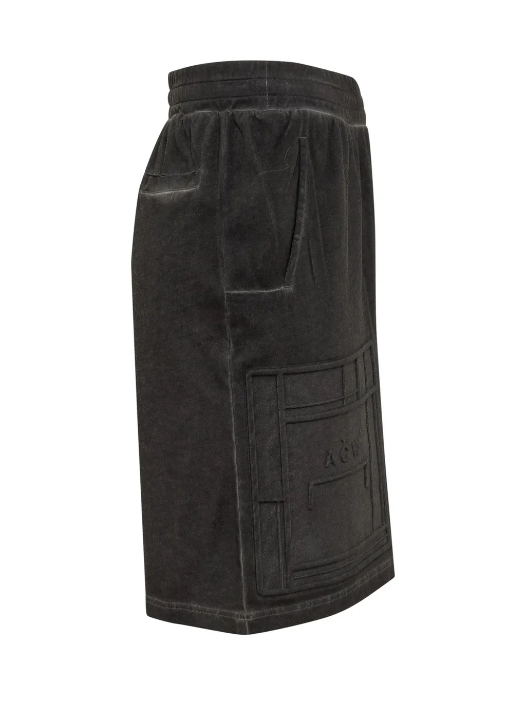 Logo Debossed Straight Leg Shorts