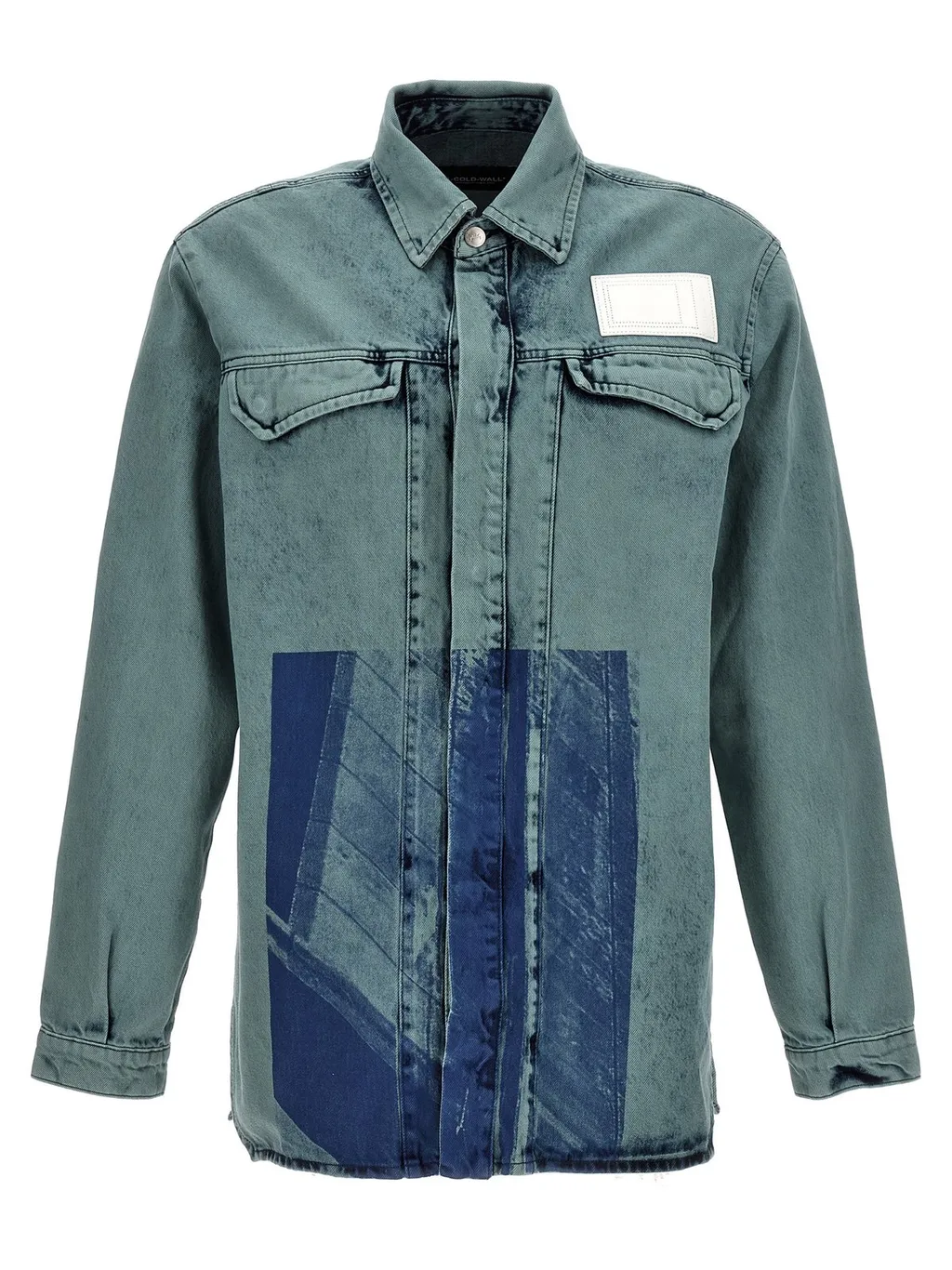 Logo Print Denim Shirt