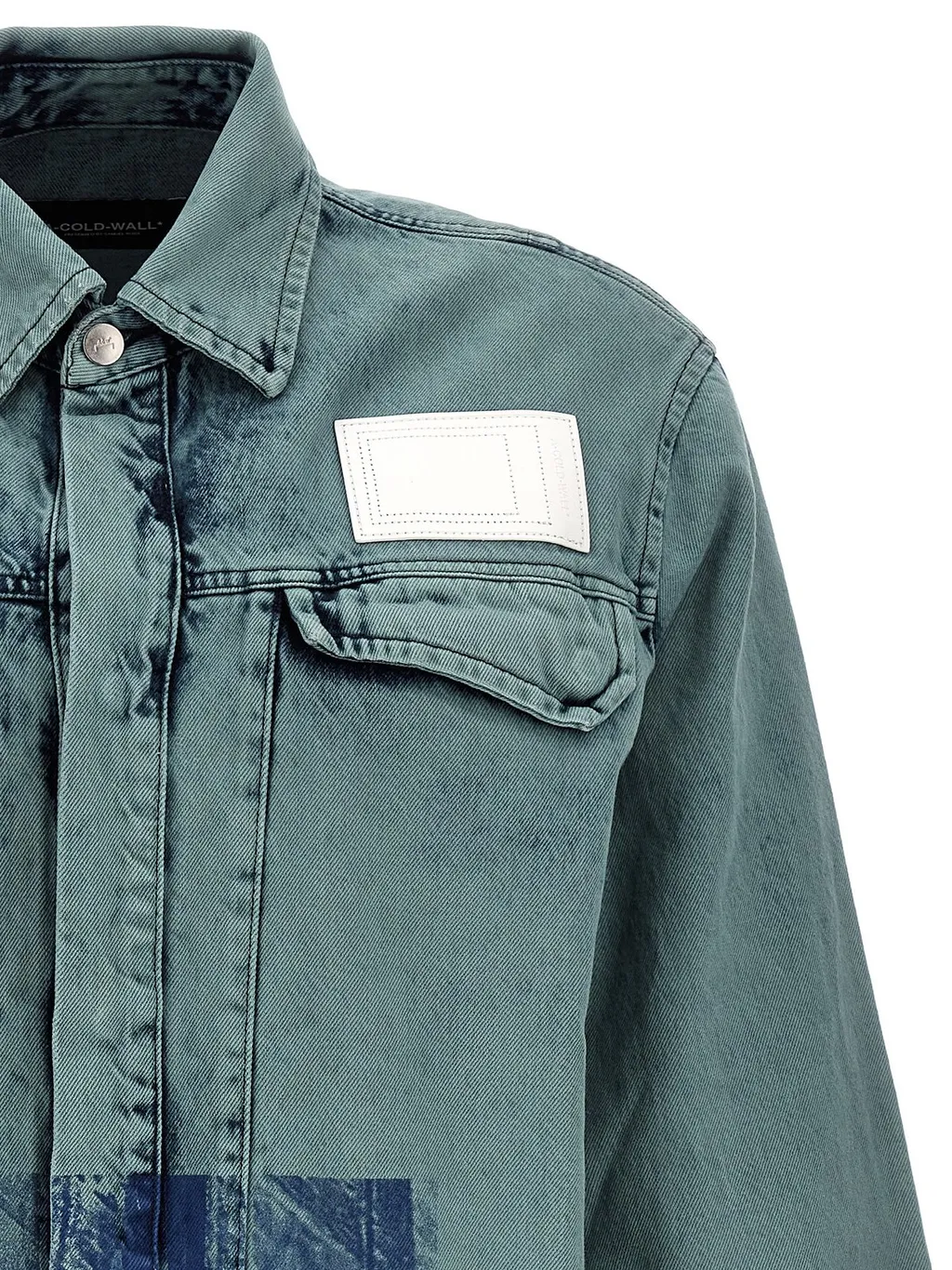 Logo Print Denim Shirt