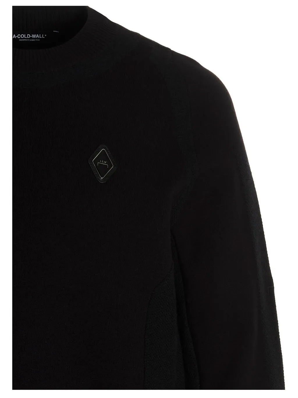 Logo Plaque Mockneck Sweater