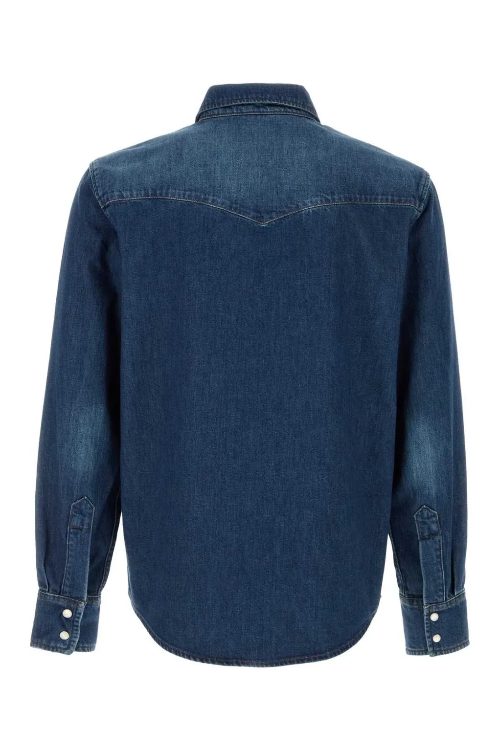 Double-Pocket Buttoned Denim Shirt