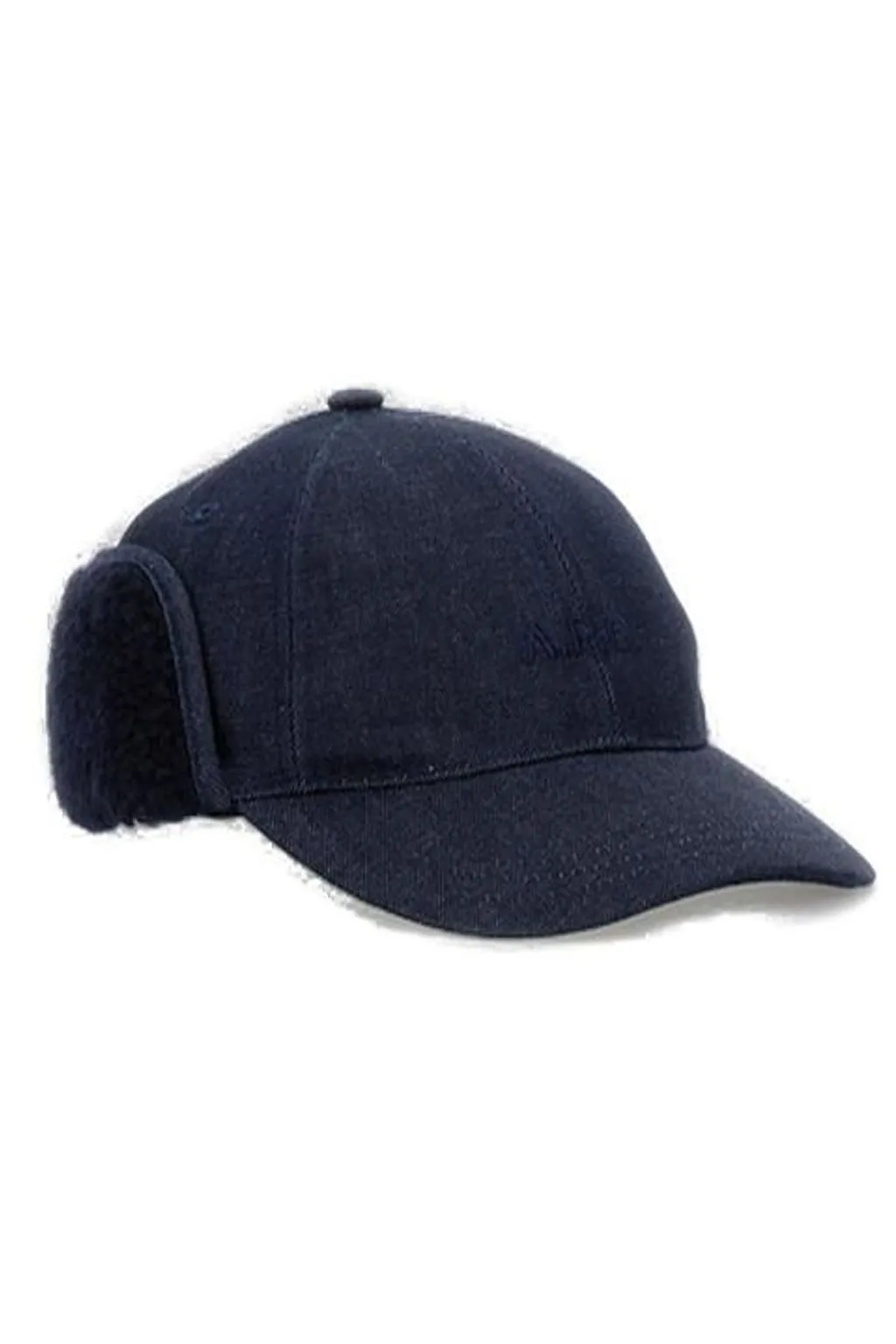 Logo Patch Ear-Flap Denim Cap