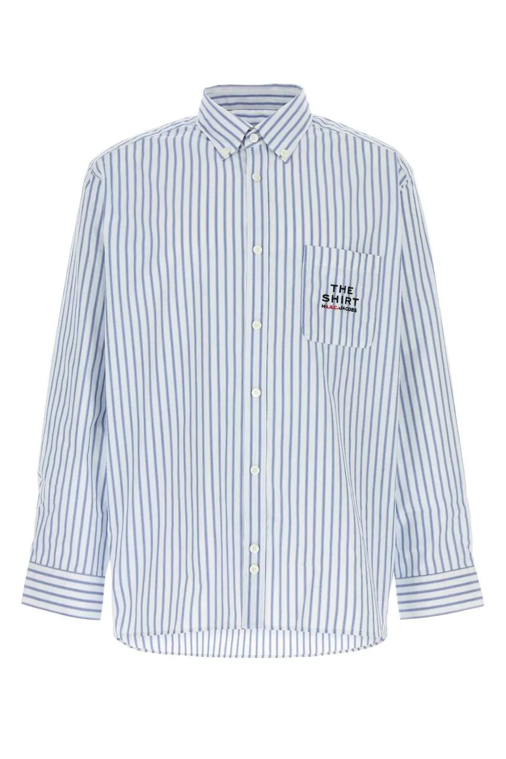 X Marc Jacobs Pinstriped Straight-Hem Shirt