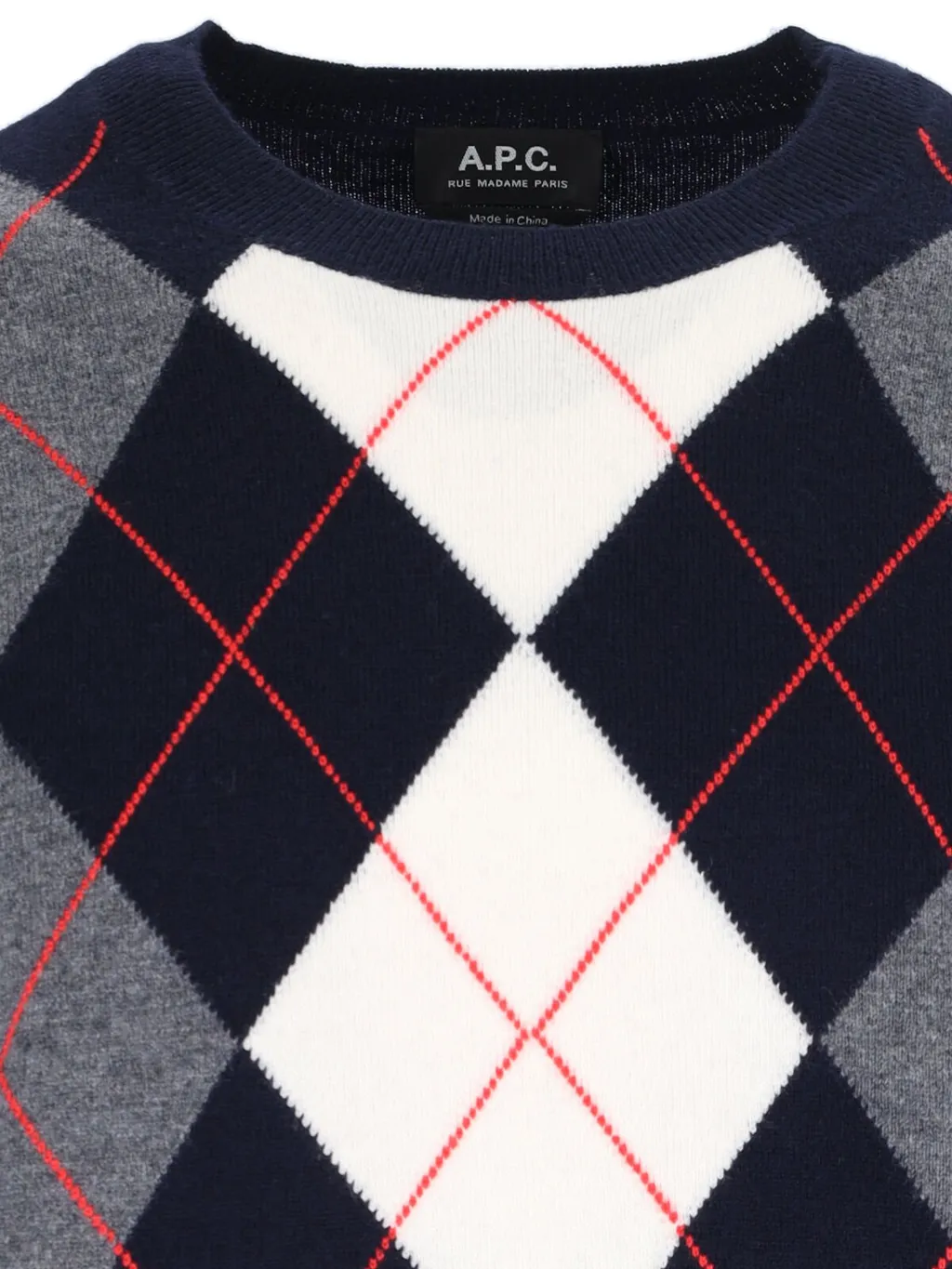Argyle-Pattern Knitted Jumper