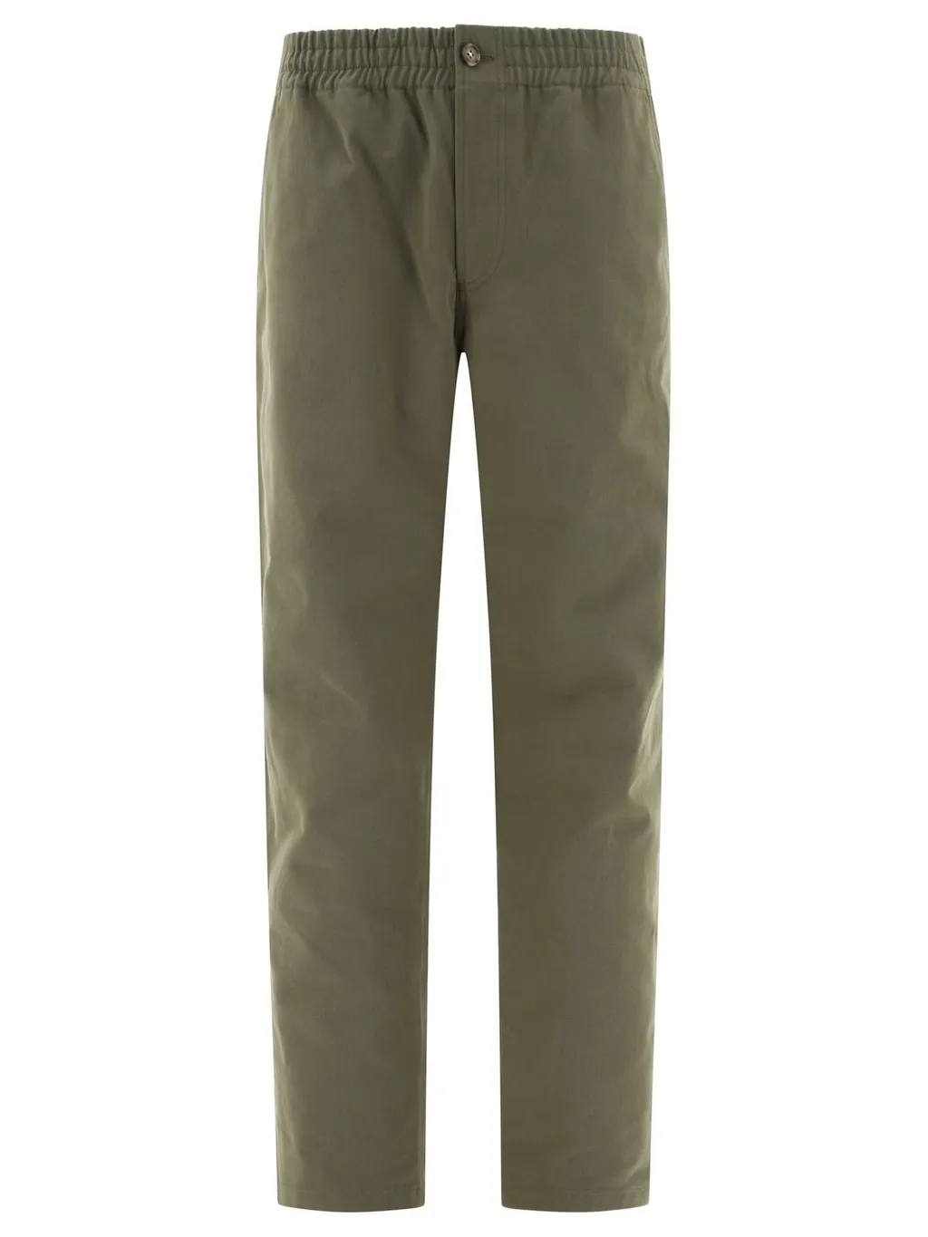 Elastic Waist Straight-Leg Pants