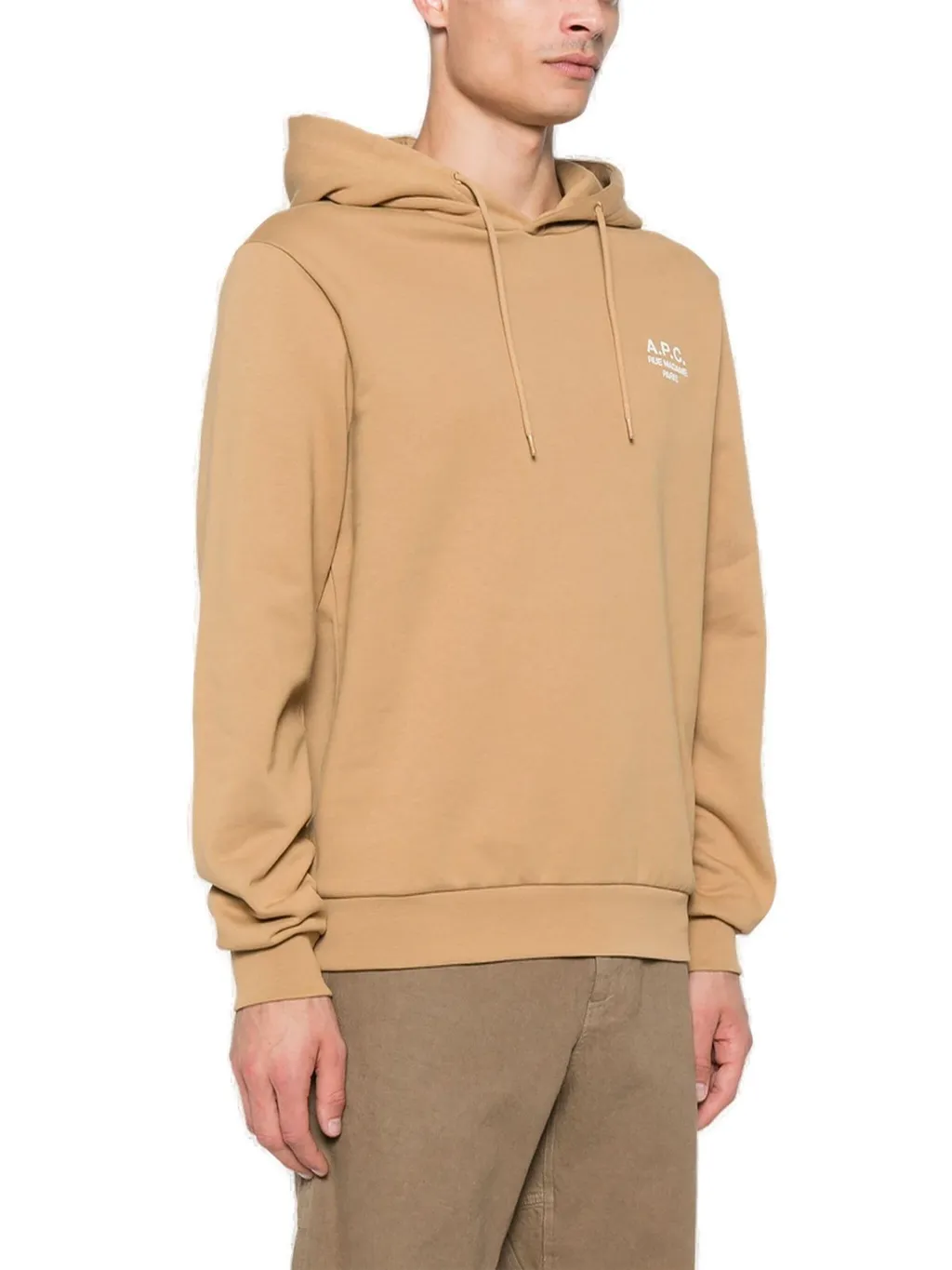 Logo Embroidered Drawstring Hoodie