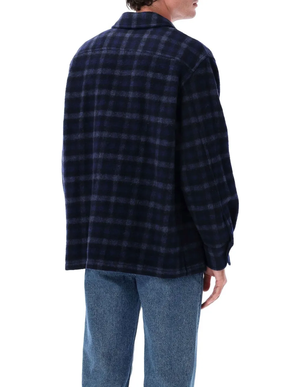 Long-Sleeved Checked Overshirt