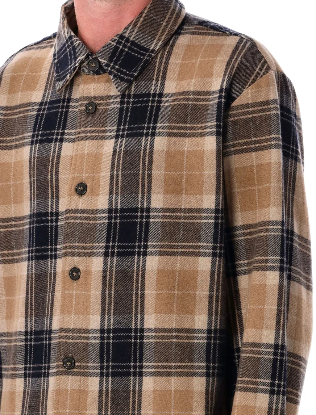 Long-Sleeved Checked Shirt