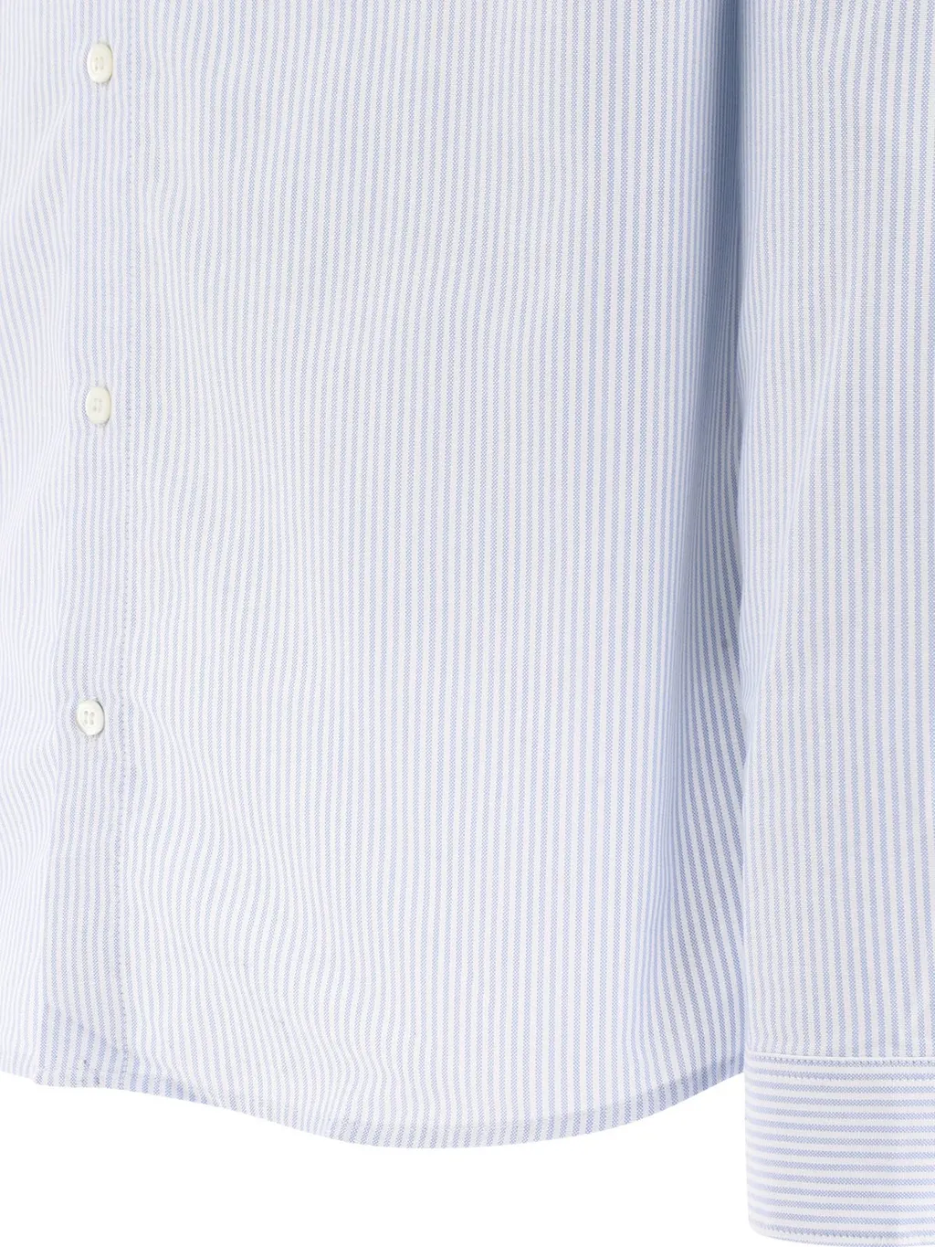 Pinstriped Curved Hem Shirt
