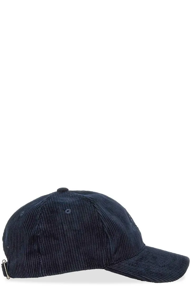 Logo Printed Corduroy Baseball Cap