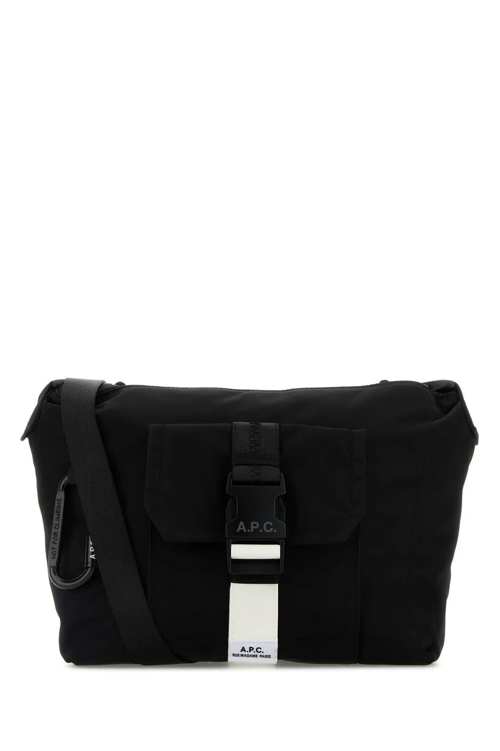 Logo Printed Zipped Shoulder Bag