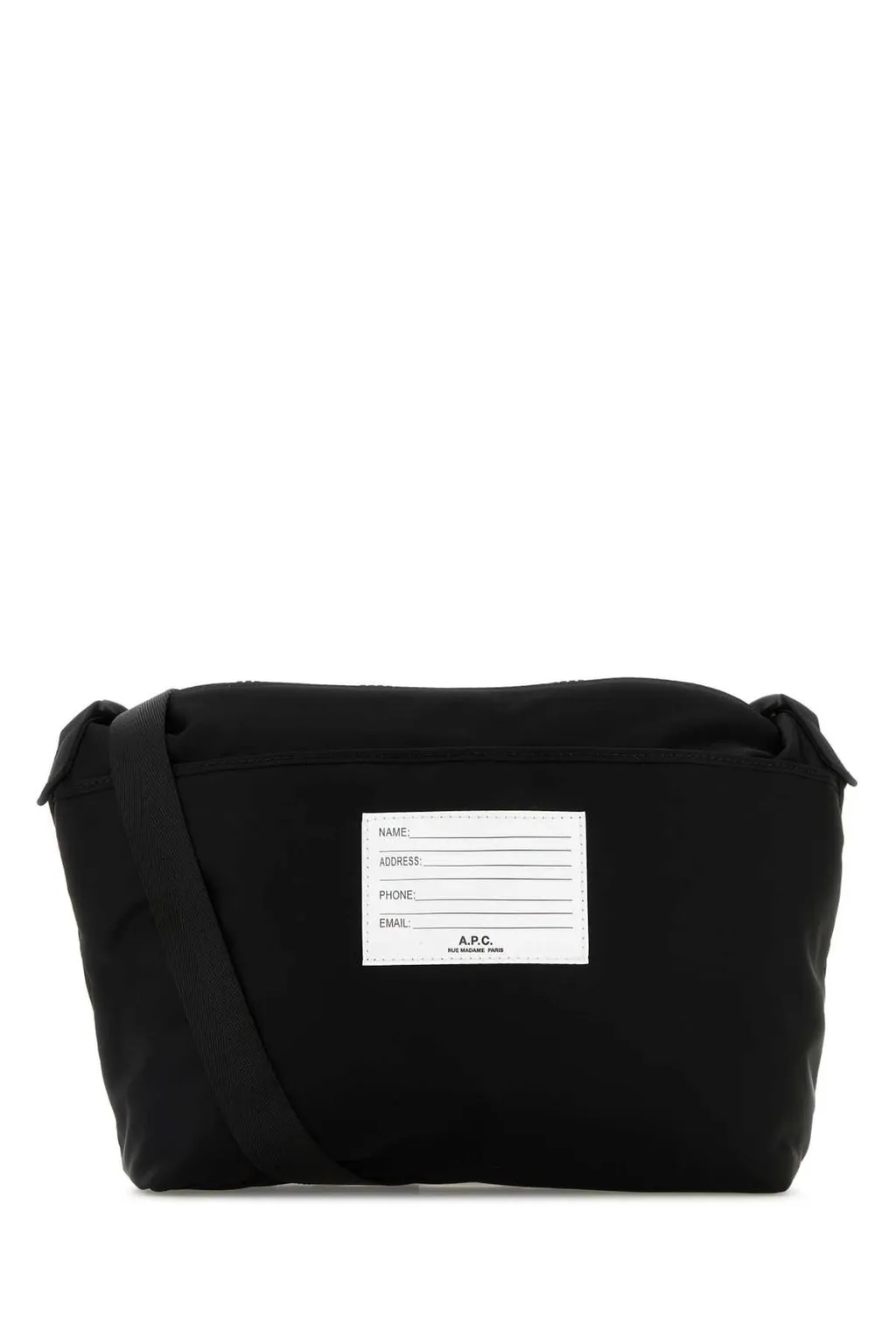 Logo Printed Zipped Shoulder Bag