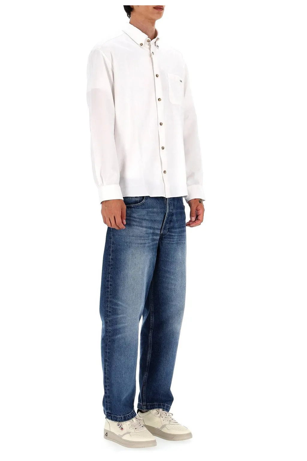 Logo-Embroidered Long-Sleeved Shirt