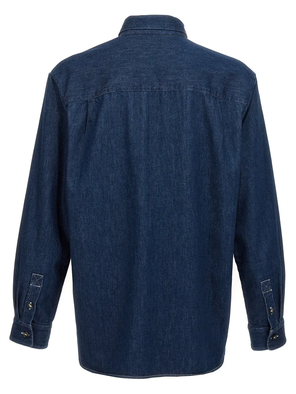 Mathias Buttoned Long-Sleeved Denim Shirt